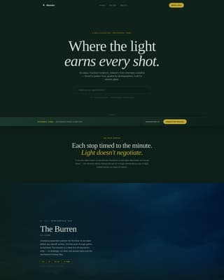 Wander - Immersive Photography Landing Page Template