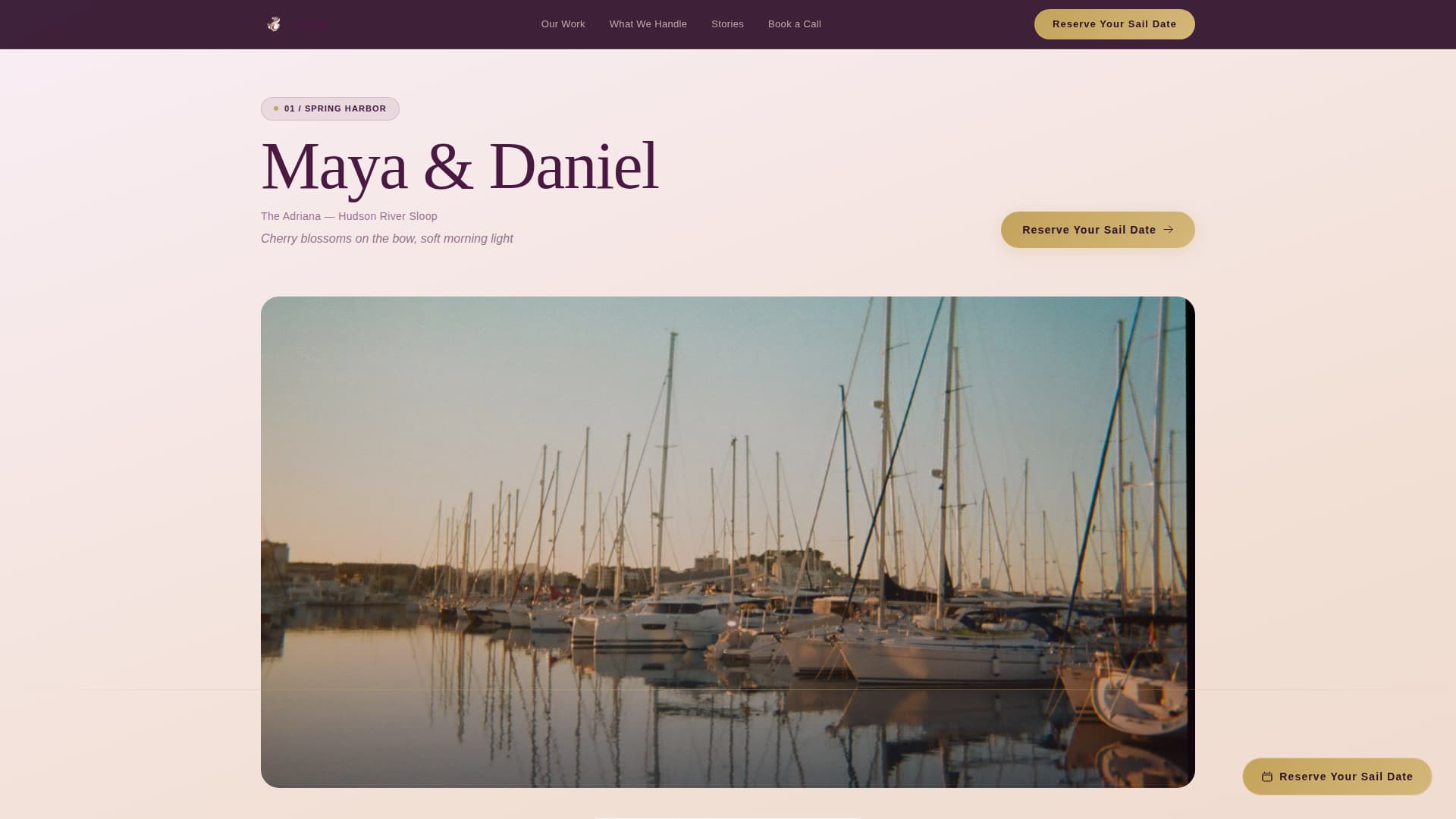 Helm - Seamless Yachtwedding Landing Page Template