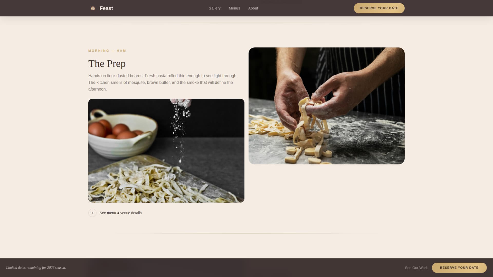 Desert Wedding Booking Website Template