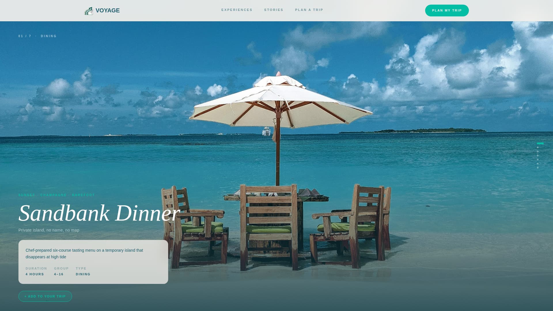 Maldives Travel Professional Website Template