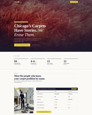 Fiber - Professional Carpetcleaning Landing Page Template
