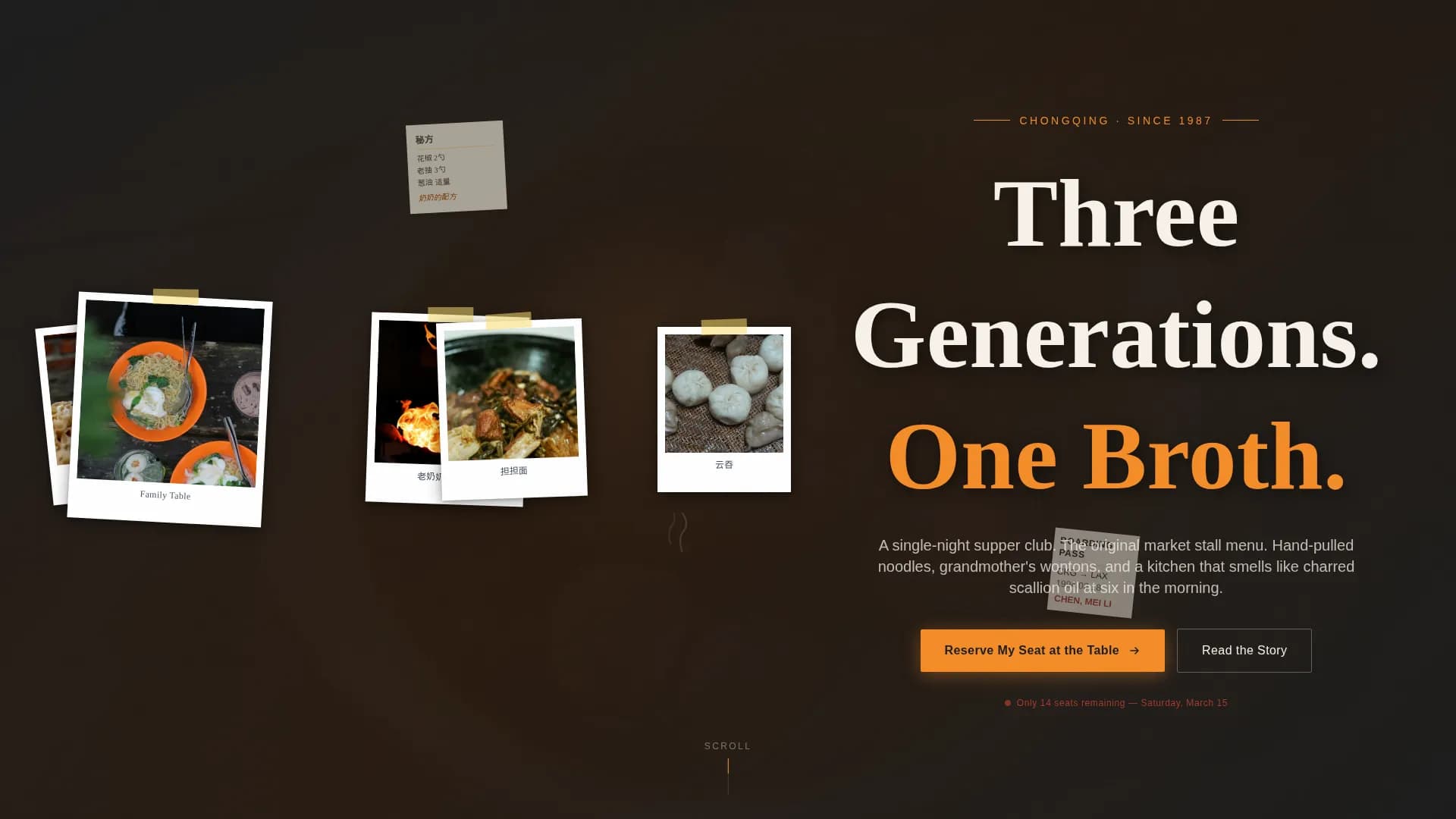 Chinese Cuisine & Dining Specialist Professional Website Template