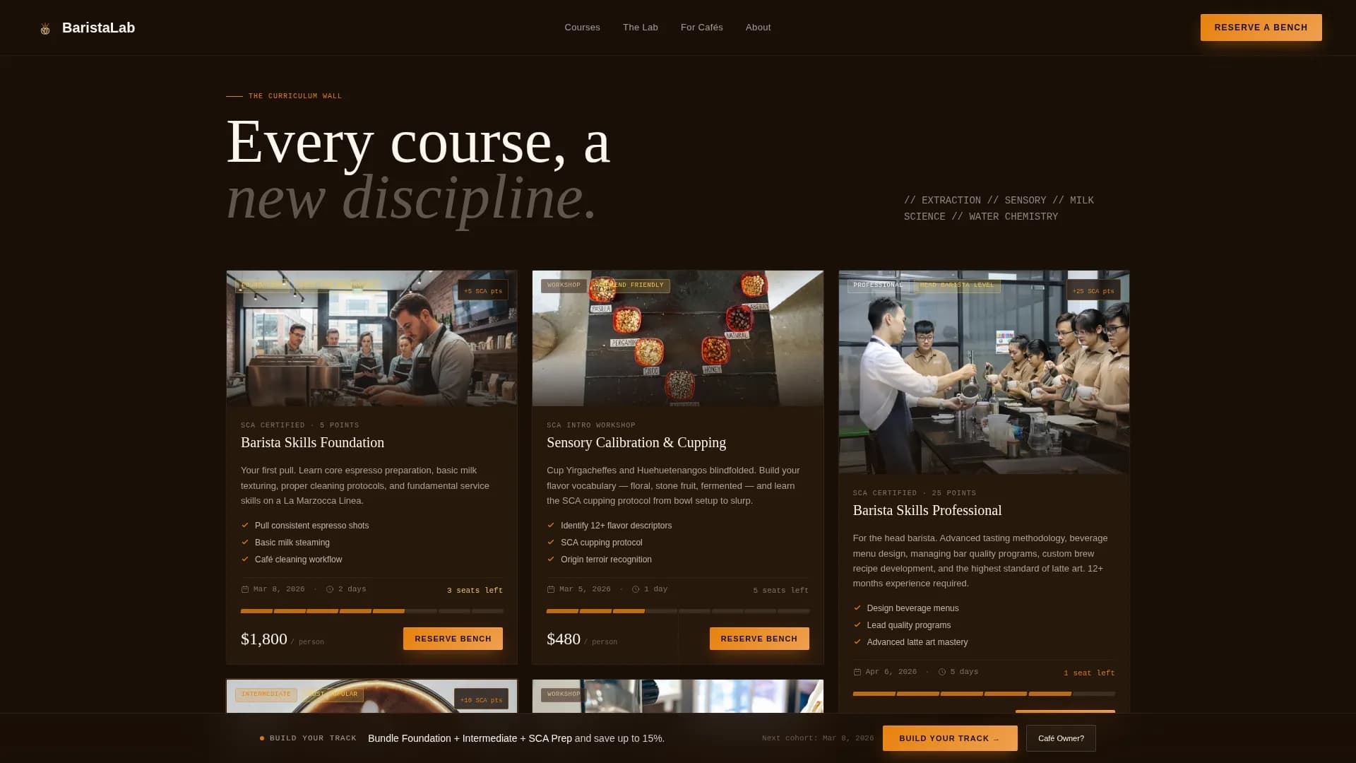 Coffee Roaster & Specialty Coffee Specialist Pricing Website Template
