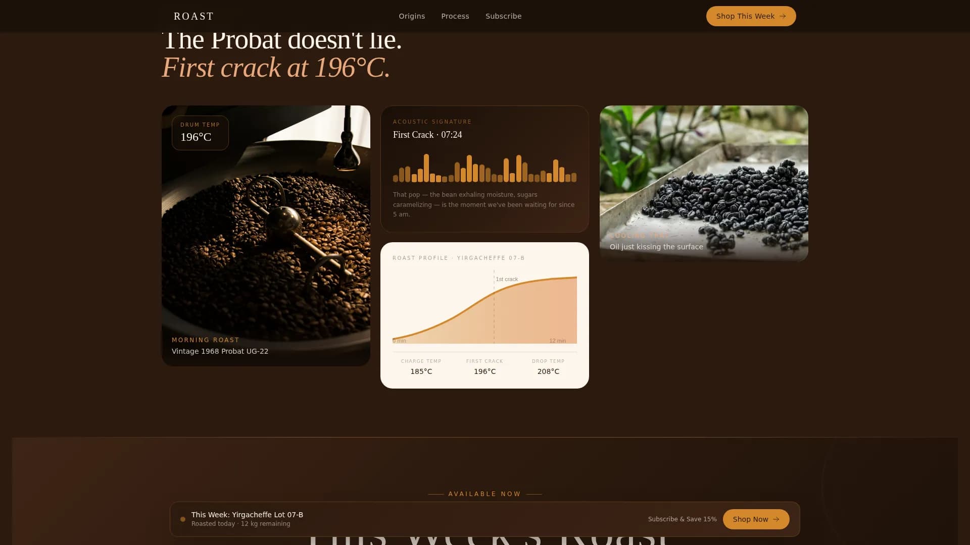 Artisan Coffee Roaster & Online Retail Website Template