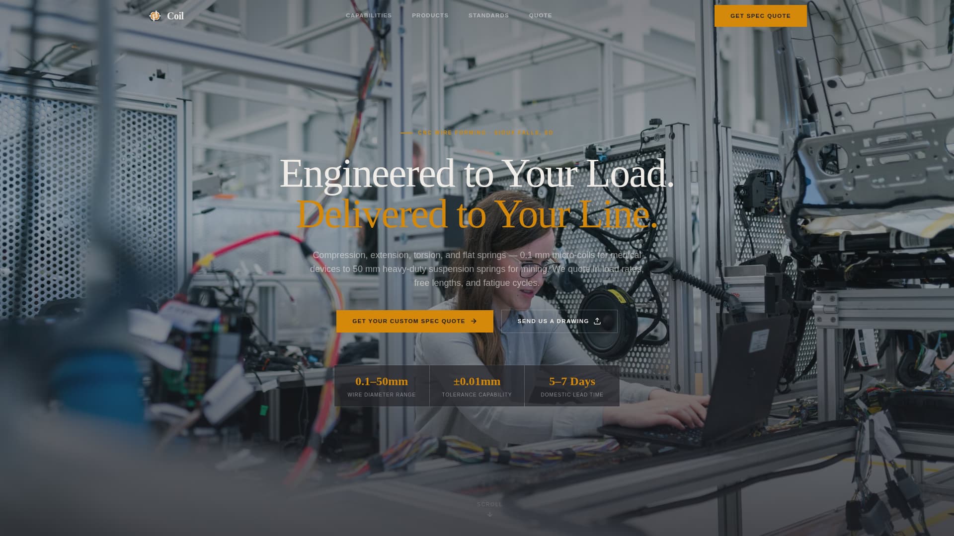 Component & Equipment Manufacturing Maintenance Website Template