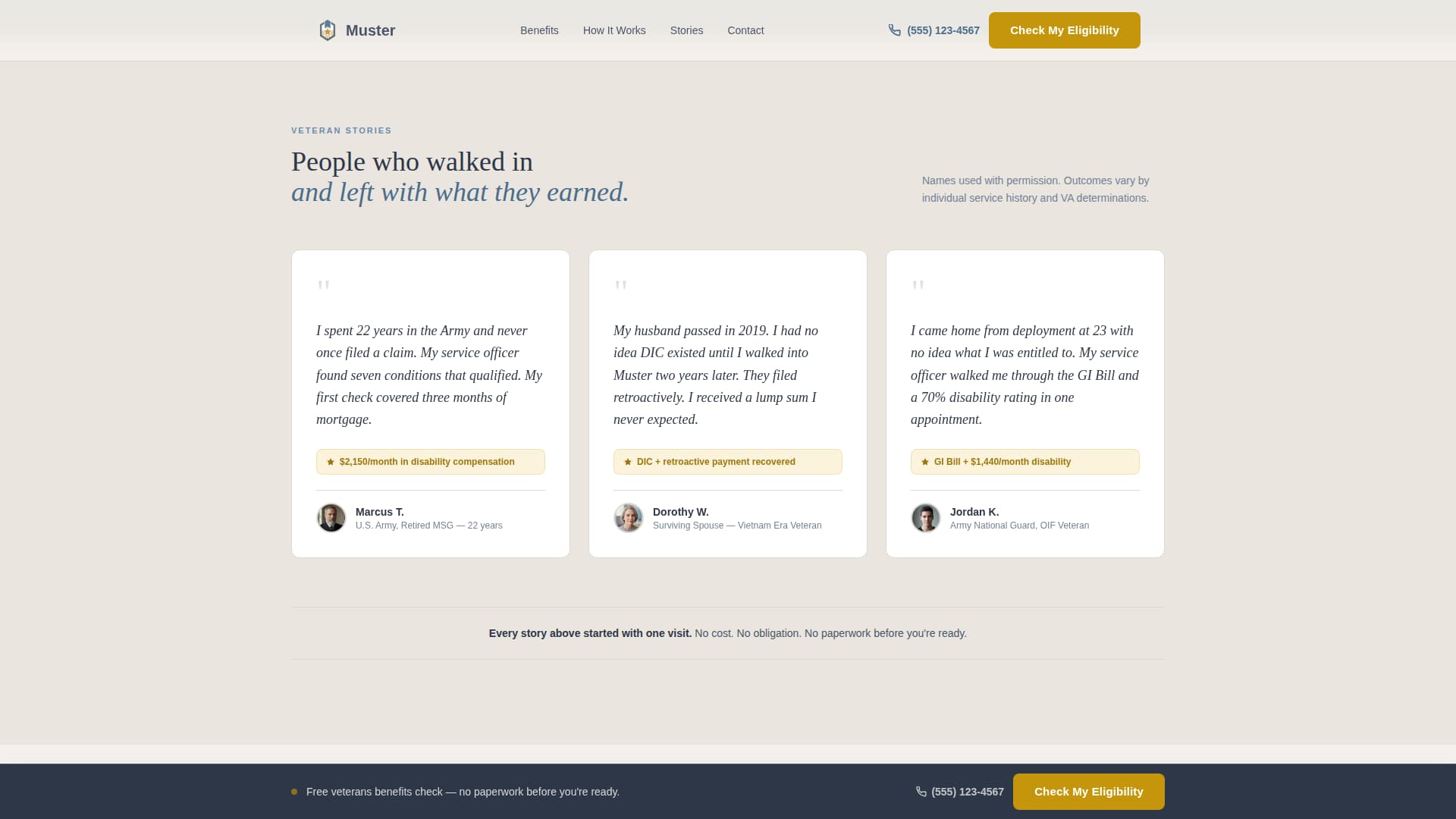 Veterans Services Government Booking Website Template