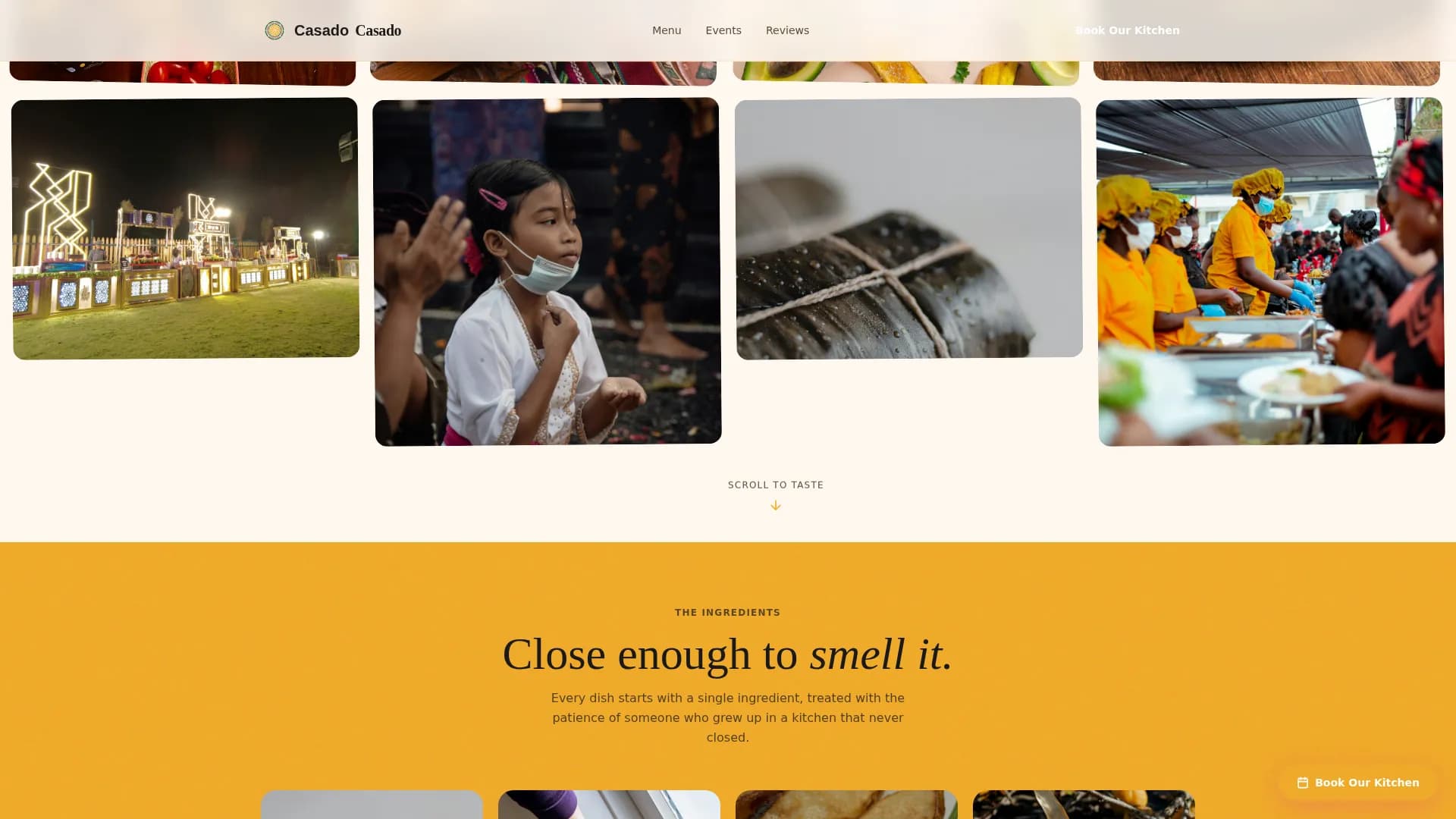 Casado - Bold Tropical Catering Landing Page Template