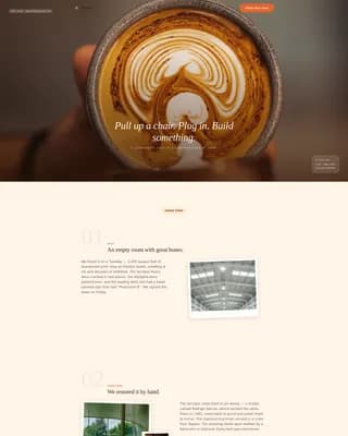 Co-Working Café Hot Desk & Membership Website Template