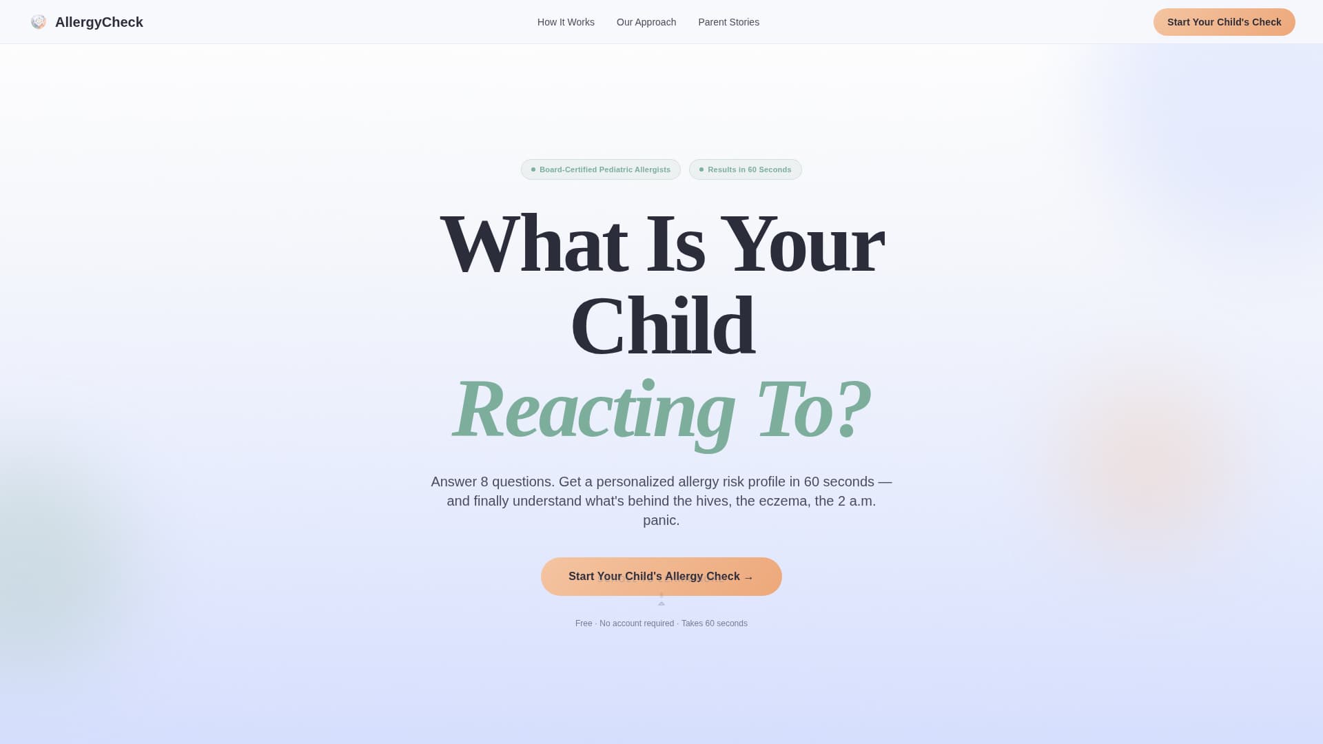 Vitality — Expert Pediatric Allergist Landing Page Template