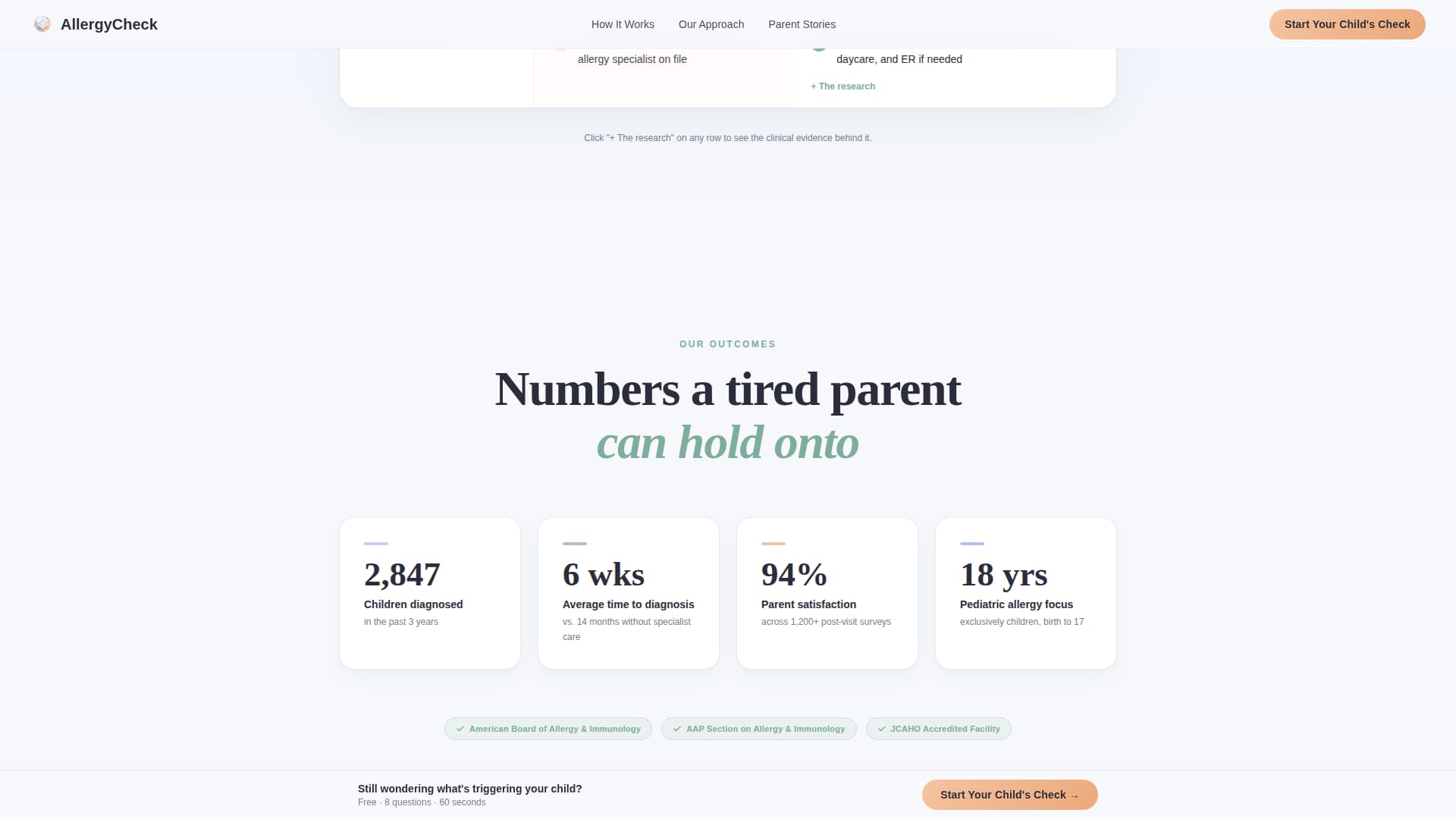 Vitality — Expert Pediatric Allergist Landing Page Template