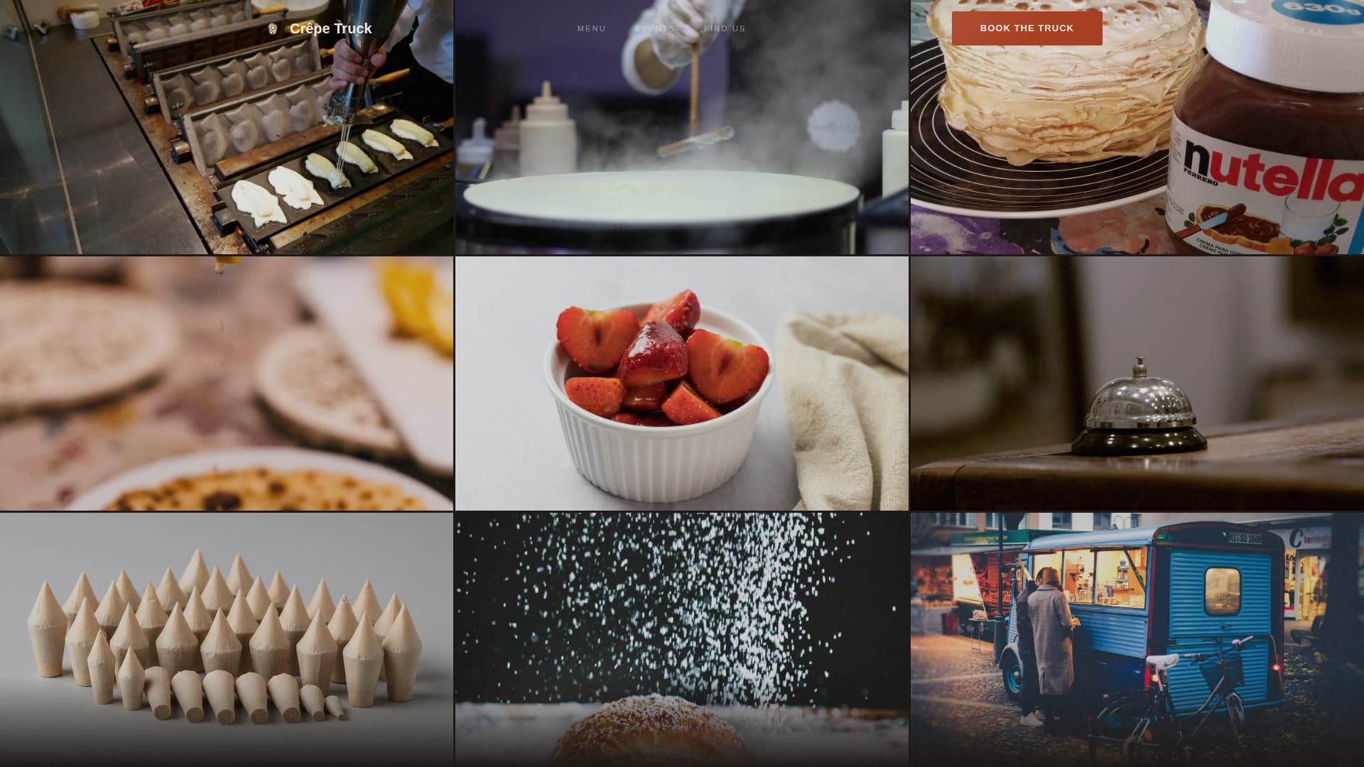 Food Truck & Mobile Kitchen Specialist Booking Website Template