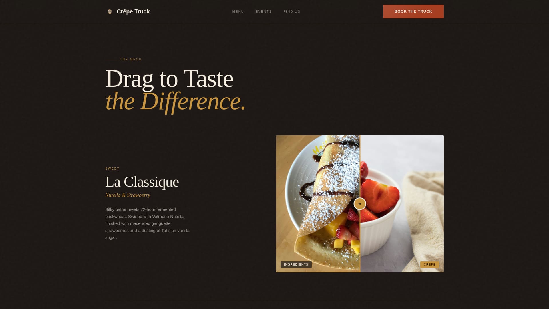 Food Truck & Mobile Kitchen Specialist Booking Website Template