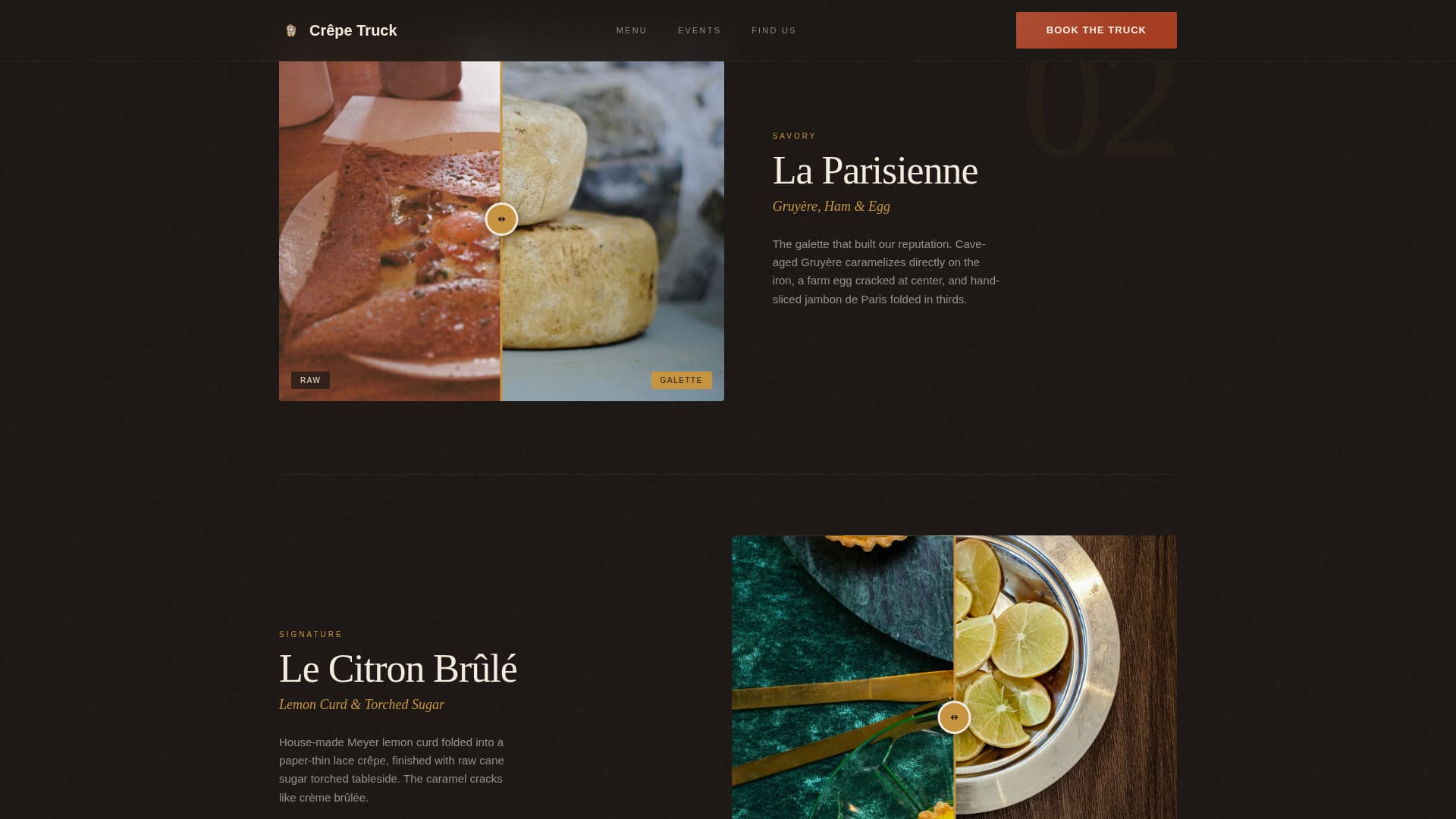 Food Truck & Mobile Kitchen Specialist Booking Website Template