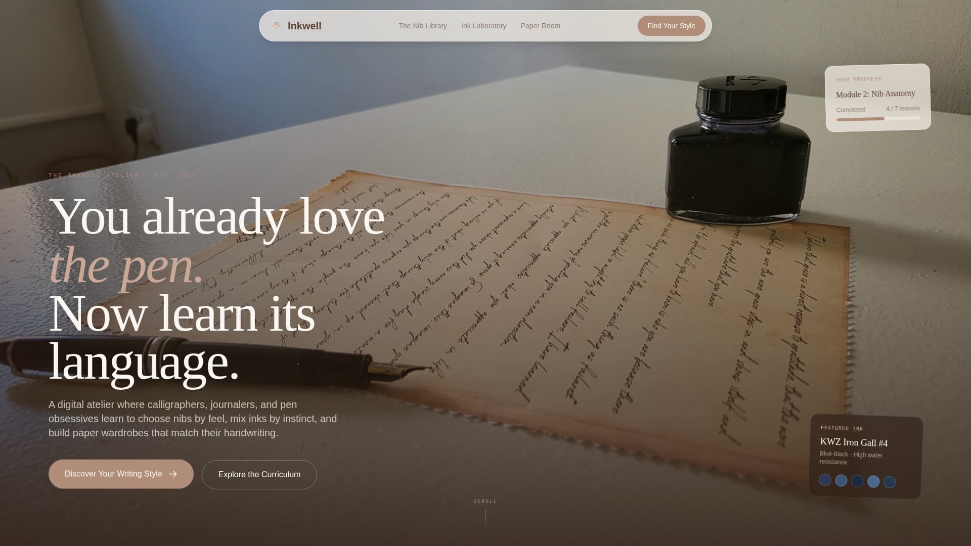 Fountain Pen & Stationery Content Blog Website Template