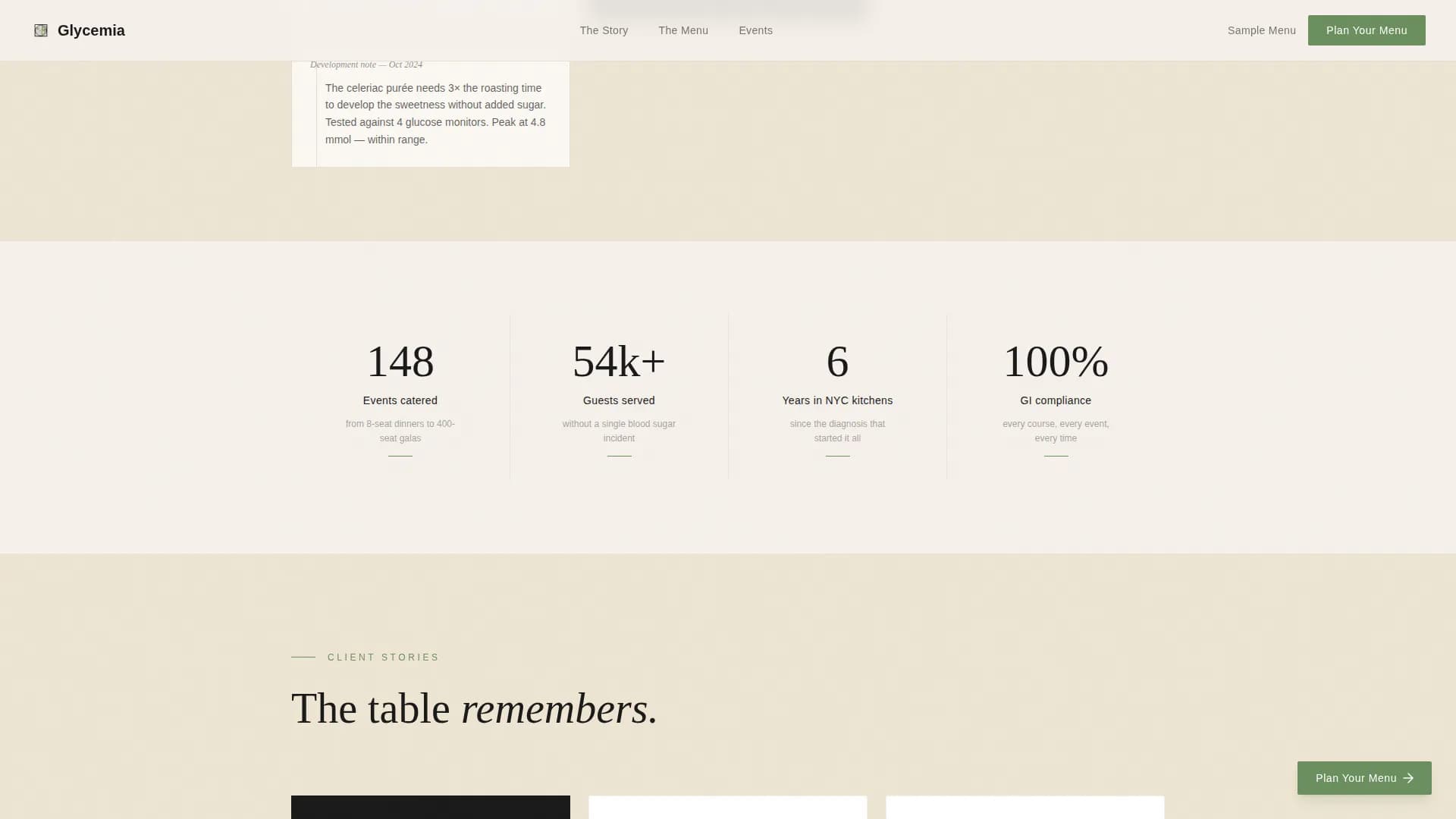 Glycemia — Premium Diabetic Catering Landing Page Template