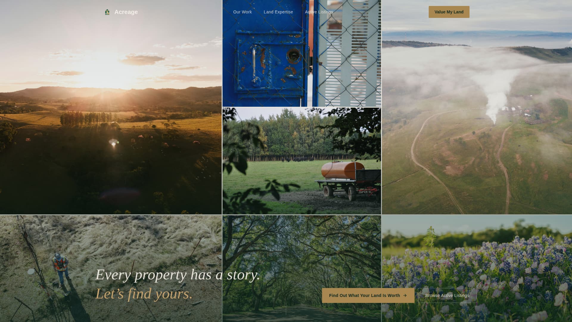 Farm & Ranch Real Estate Portfolio Website Template