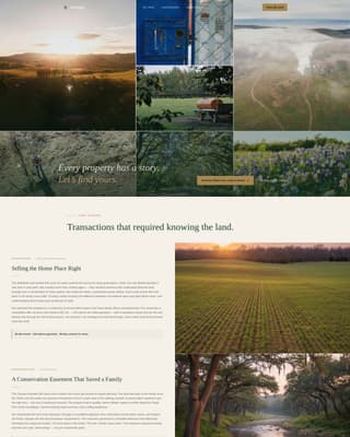 Farm & Ranch Real Estate Portfolio Website Template
