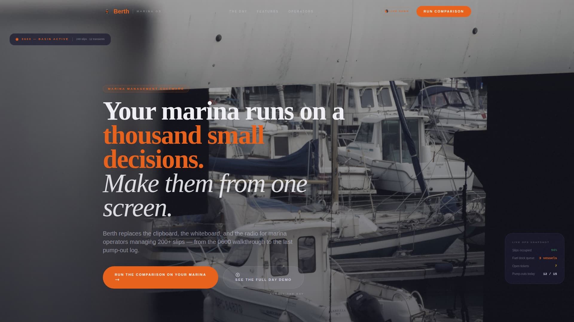 Marina Management Software Website Template