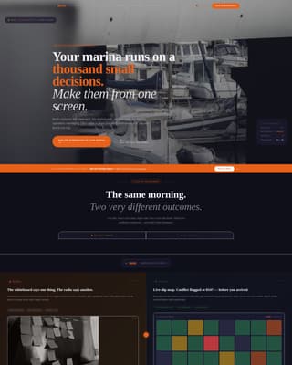 Marina Management Software Website Template