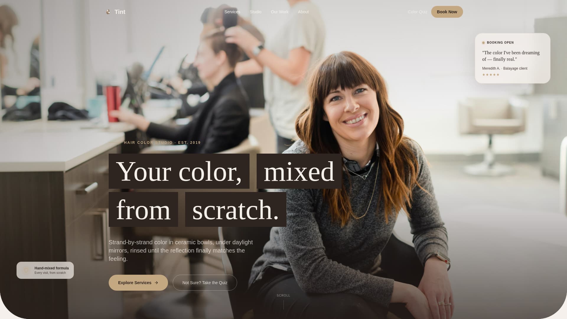 Salon & Hair Studio Booking Website Template