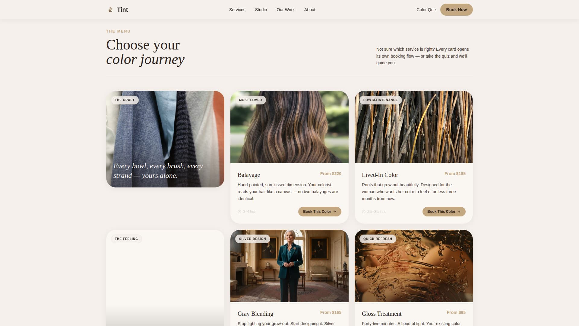 Salon & Hair Studio Booking Website Template
