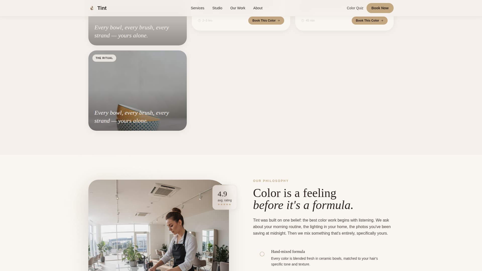 Salon & Hair Studio Booking Website Template