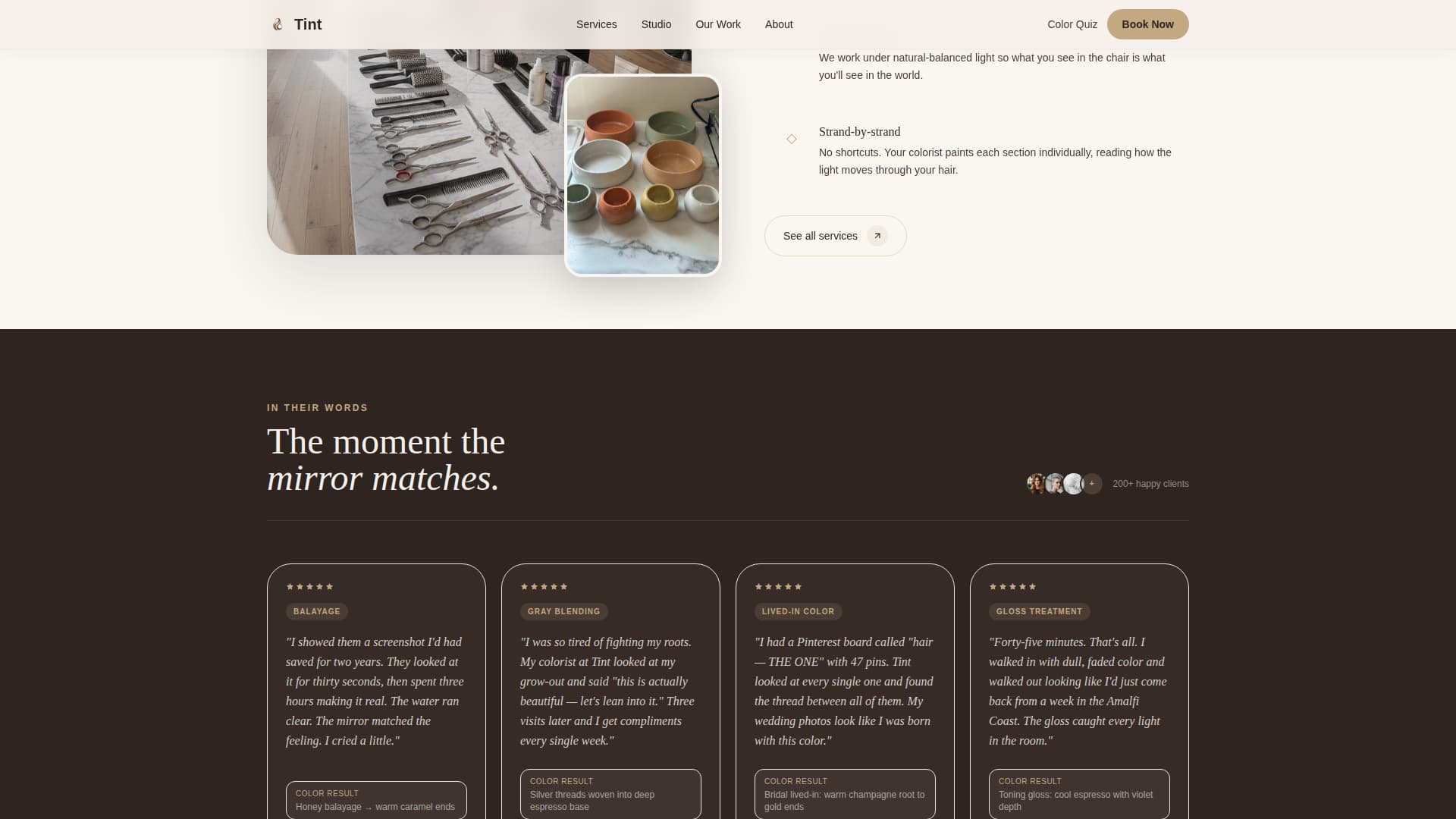 Salon & Hair Studio Booking Website Template