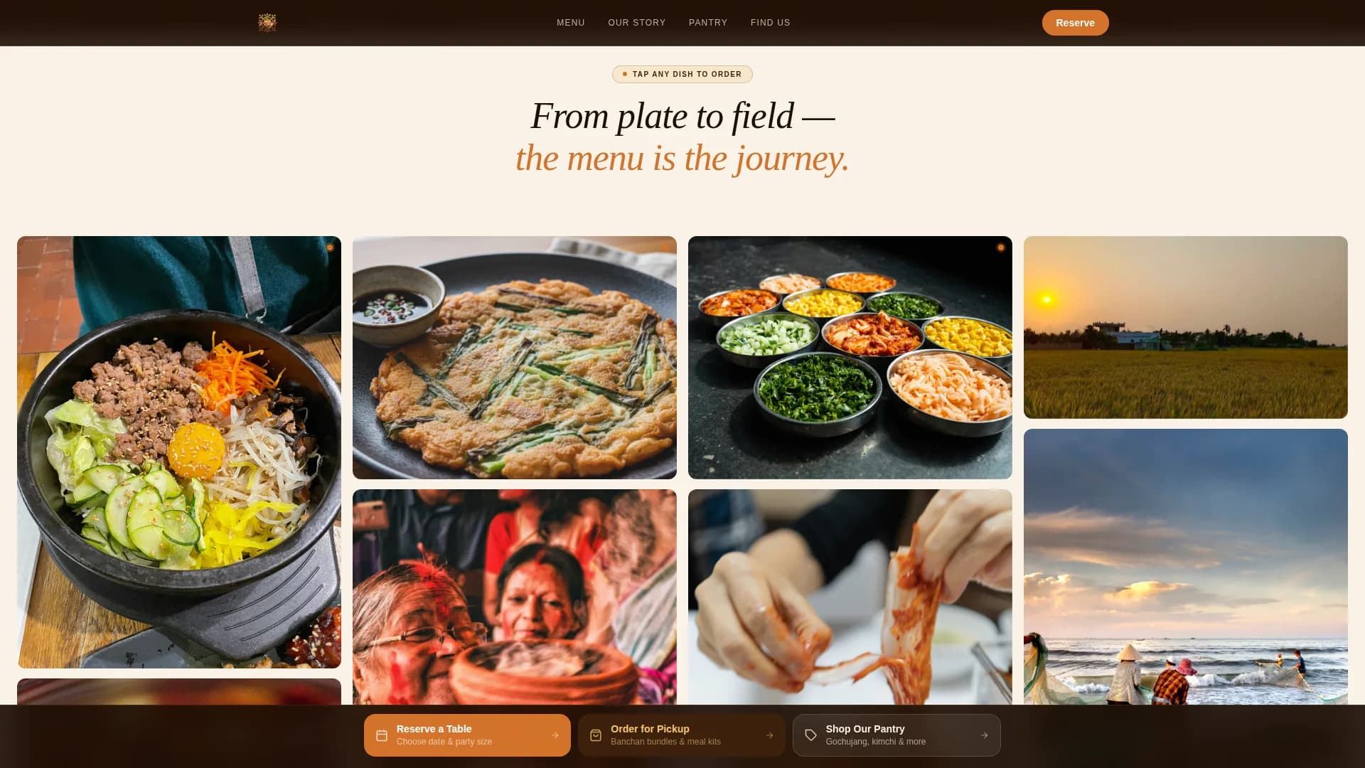Restaurant & Dining Specialist Booking Website Template