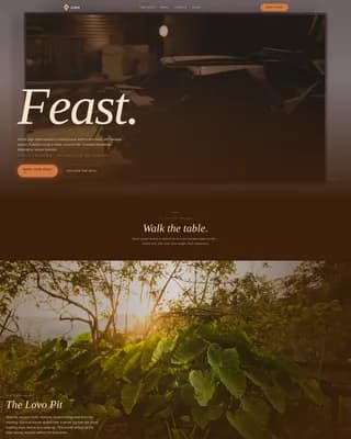 Fijian Cuisine Booking Website Template