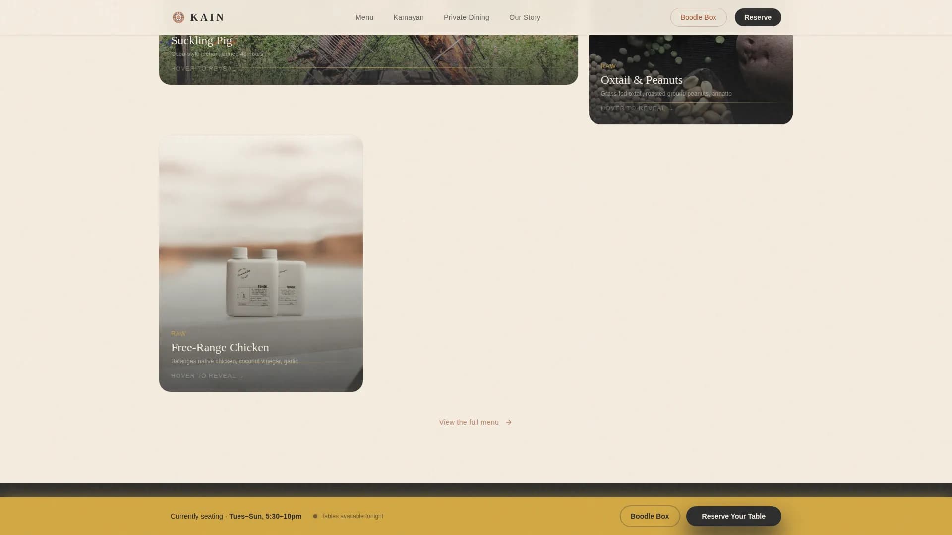 Certified Regional & Ethnic Restaurant Appointment Booking Website Template