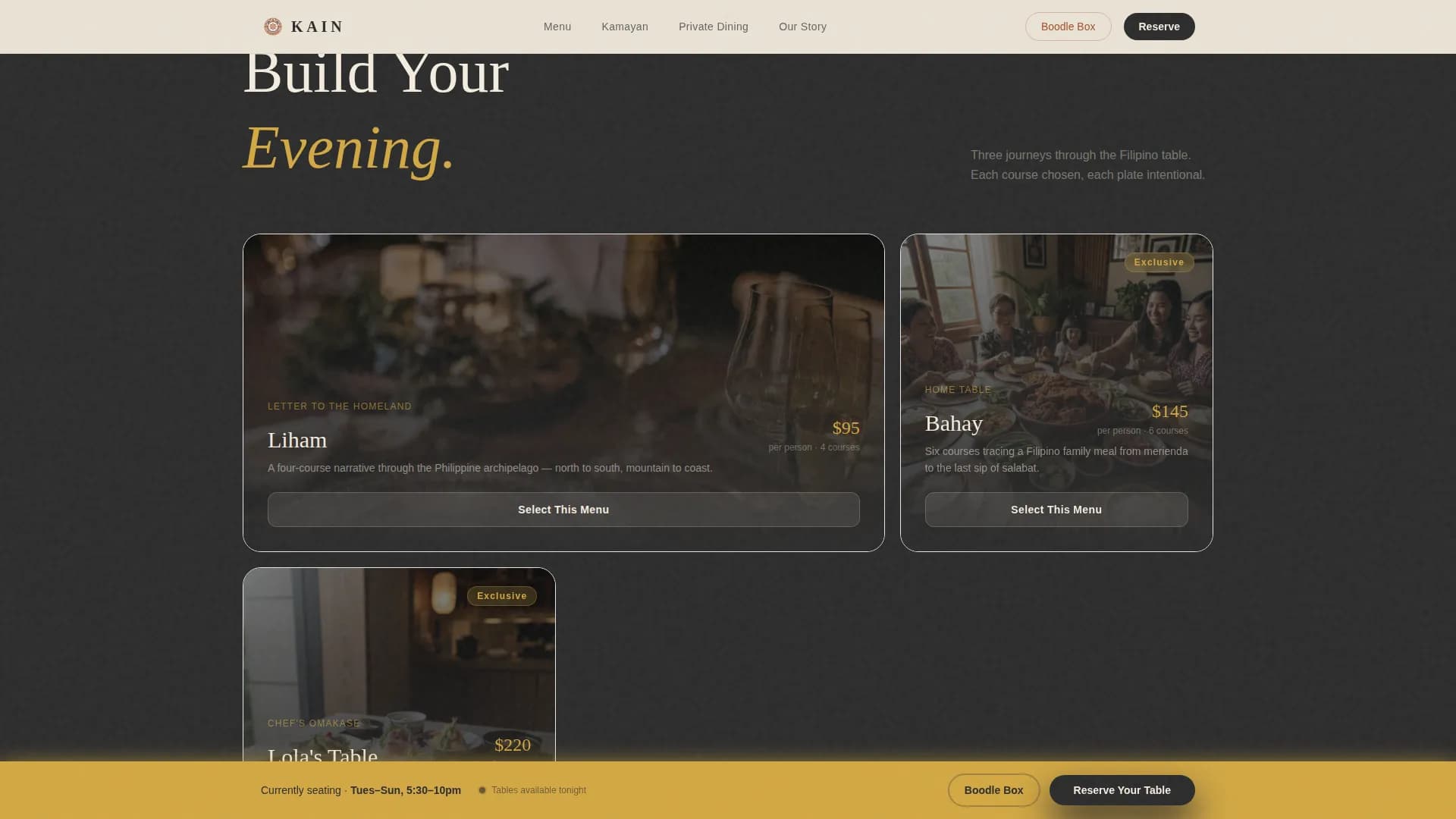 Certified Regional & Ethnic Restaurant Appointment Booking Website Template