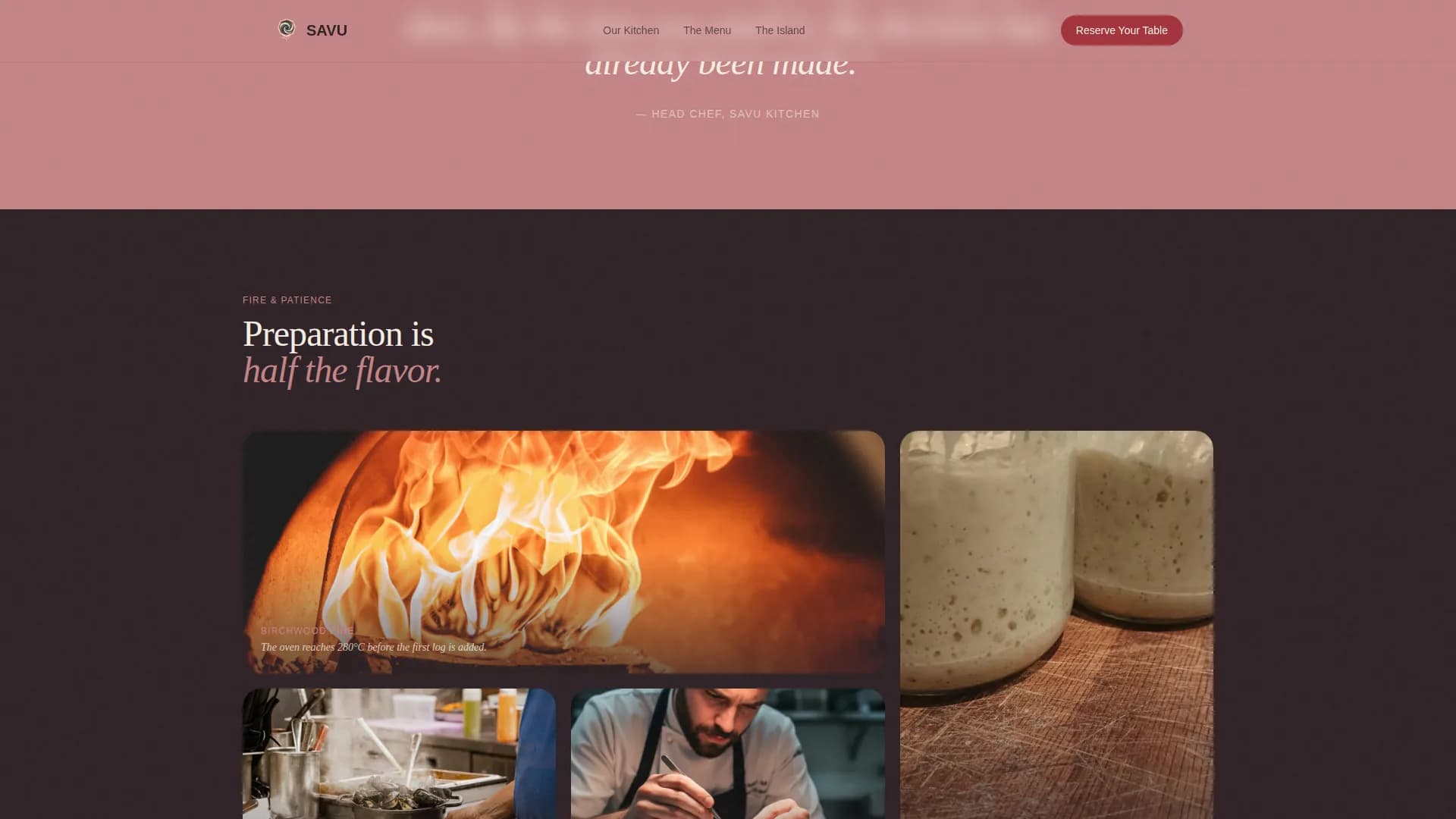 Savu — Artisan Nordic Restaurant Landing Page Template
