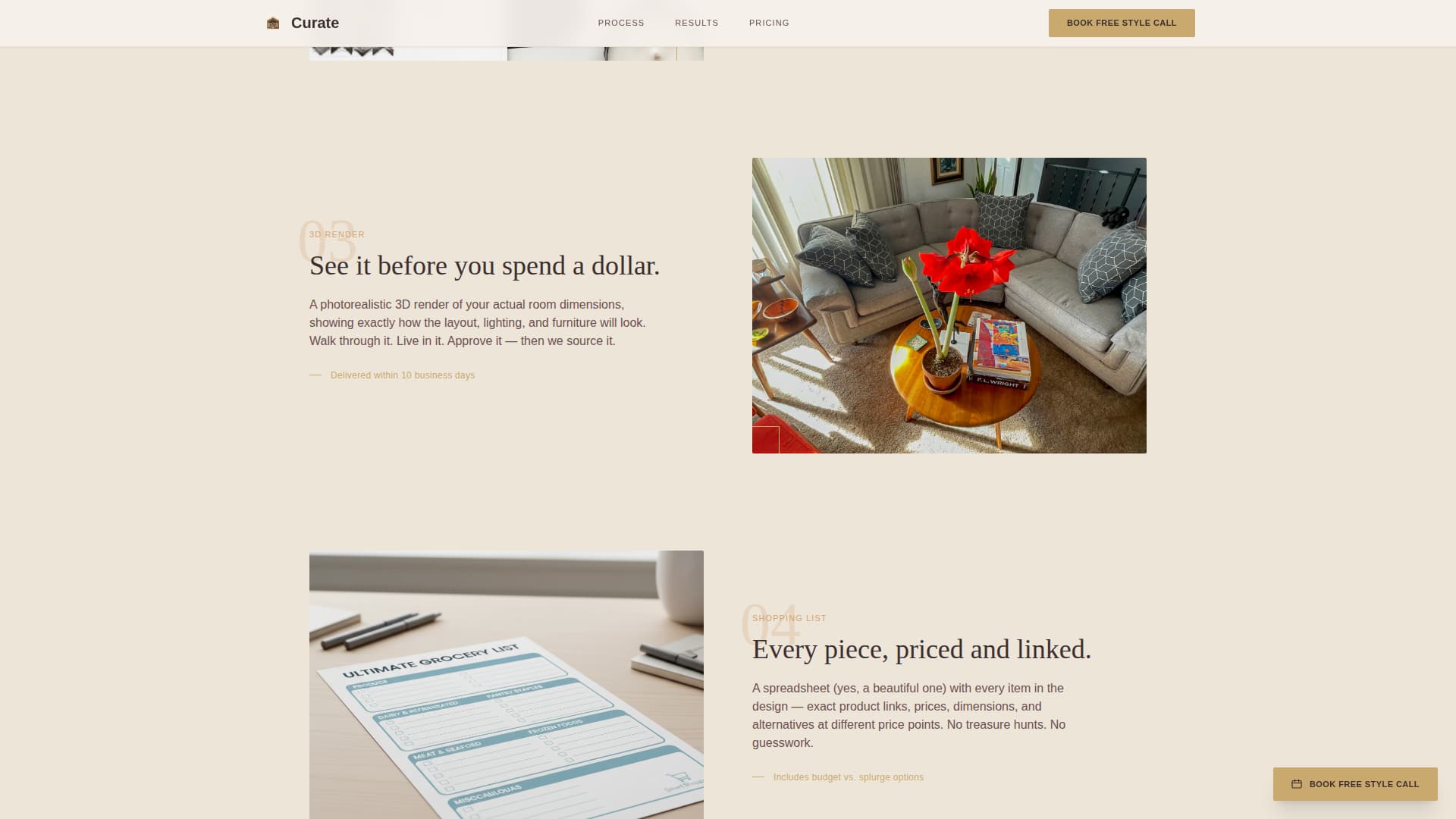 Interior Design Studio Booking Website Template