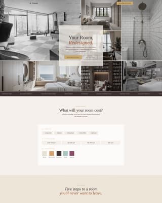 Interior Design Studio Booking Website Template
