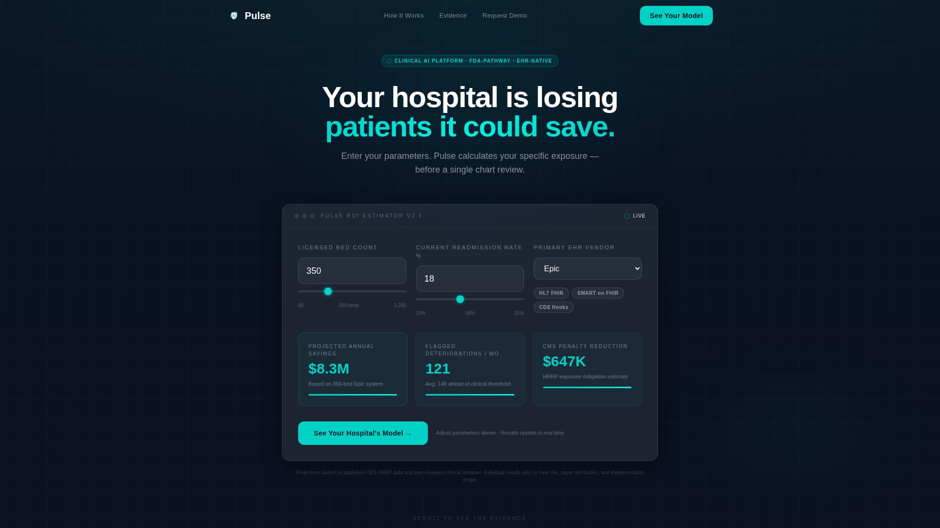 HealthTech Startup Cost Calculator Website Template