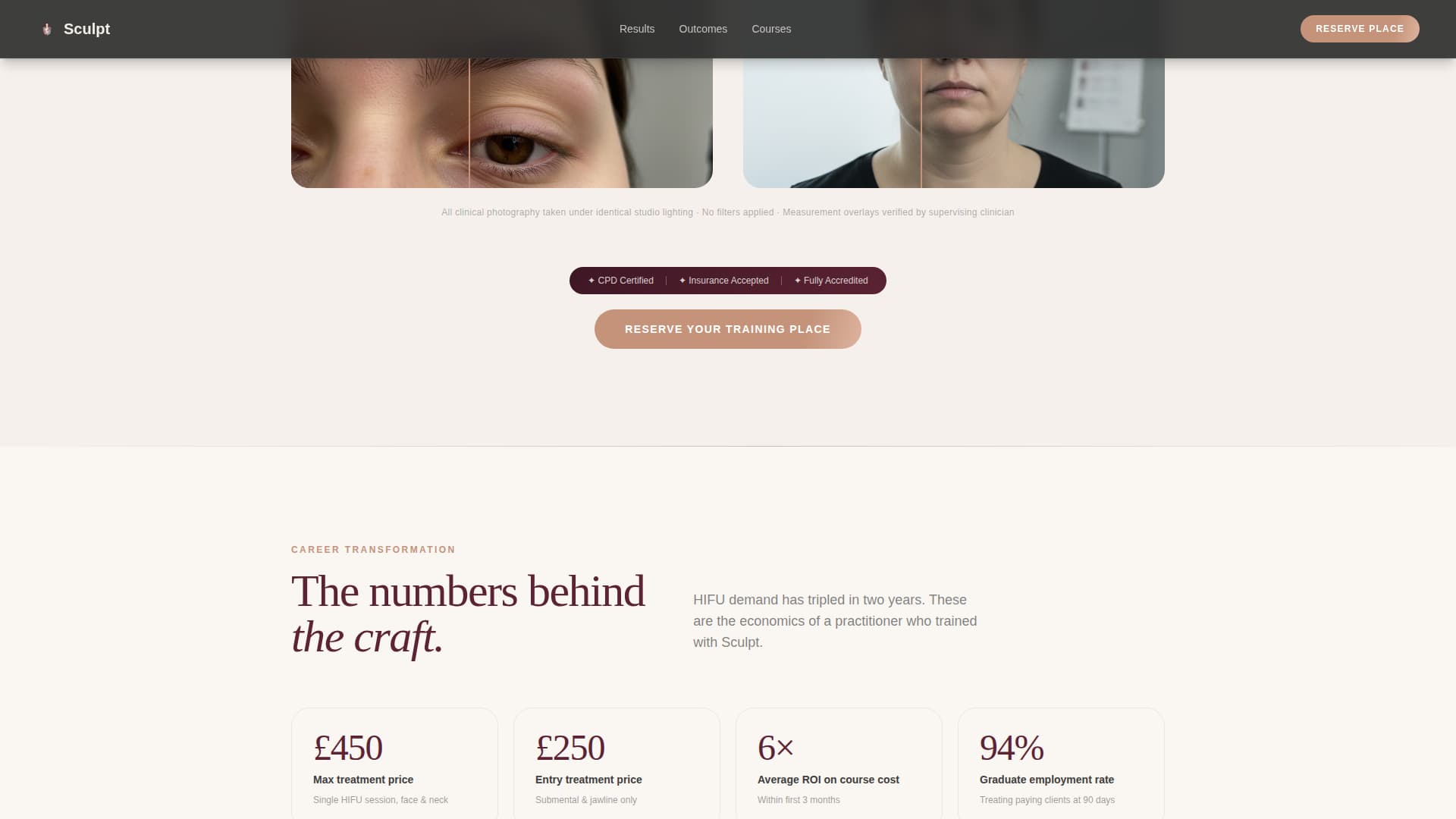 Specialty Beauty Treatments Careers Website Template