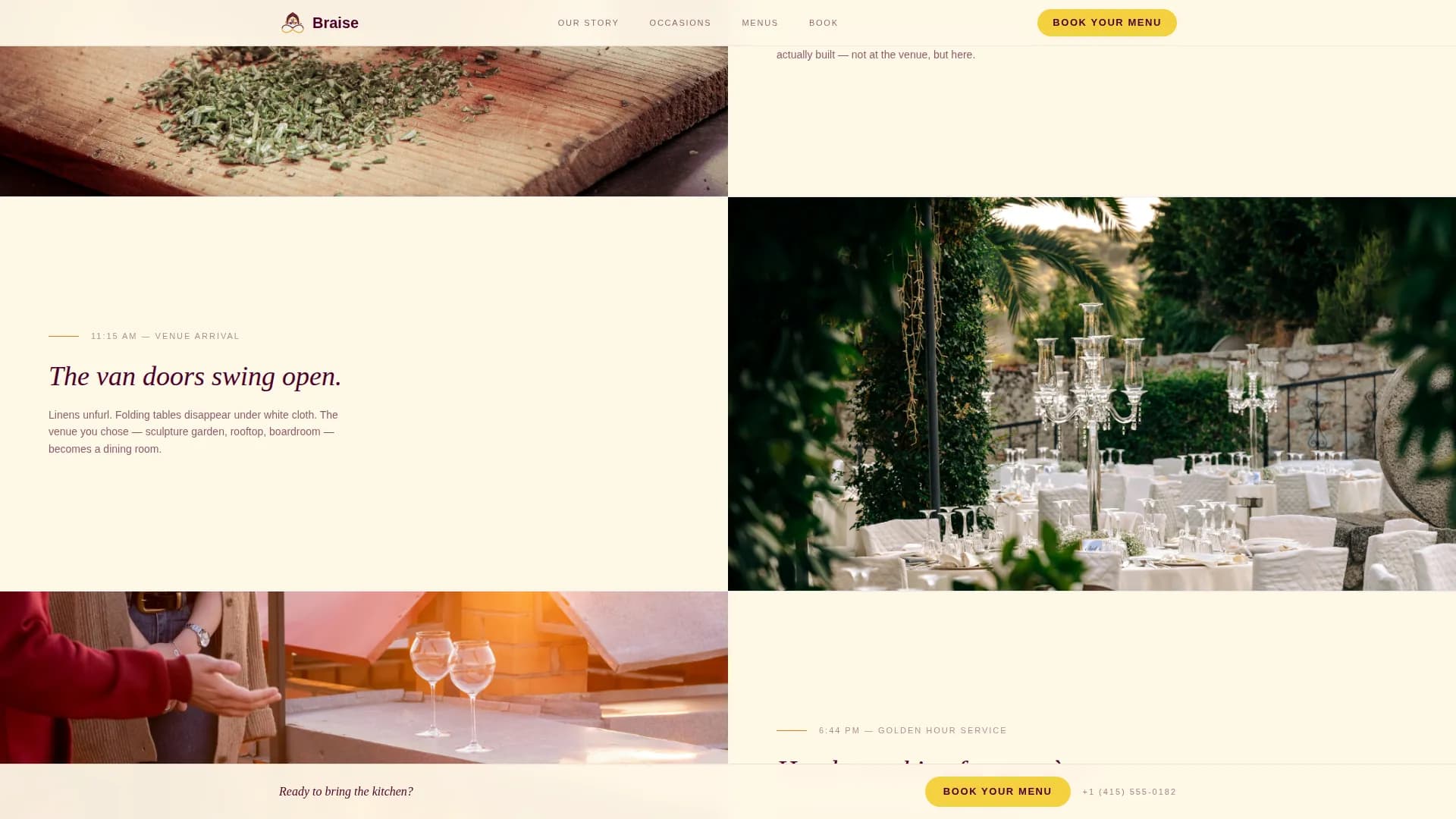 French Dining Booking Website Template