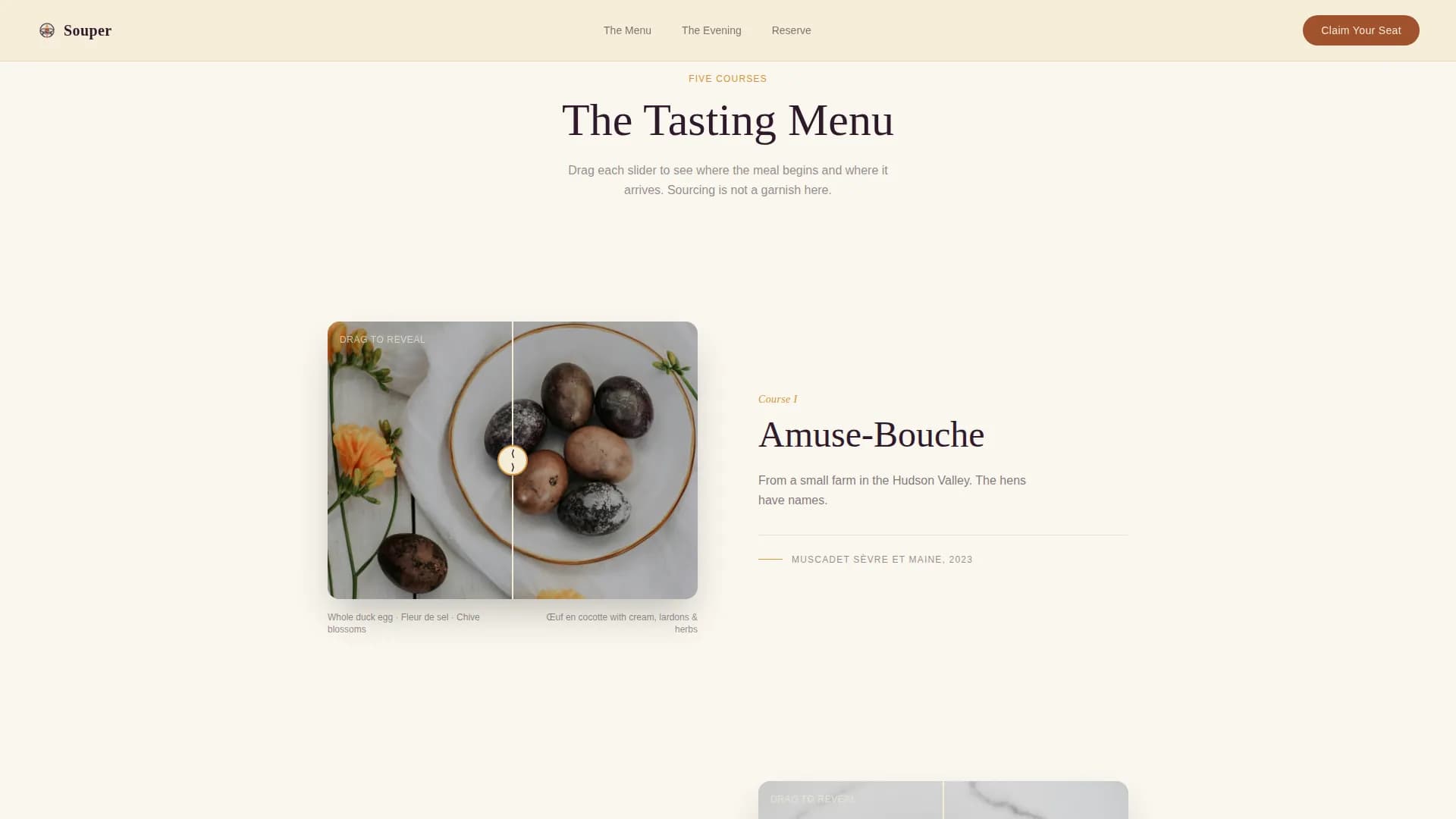 French Dining Specialist Booking Website Template