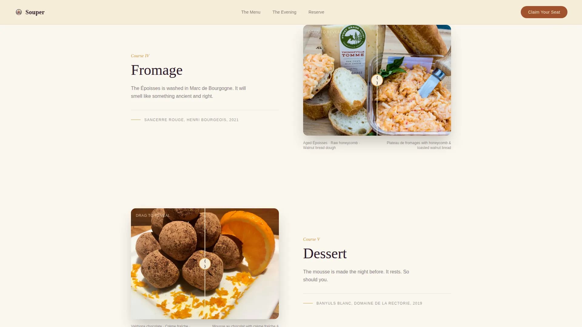 French Dining Specialist Booking Website Template