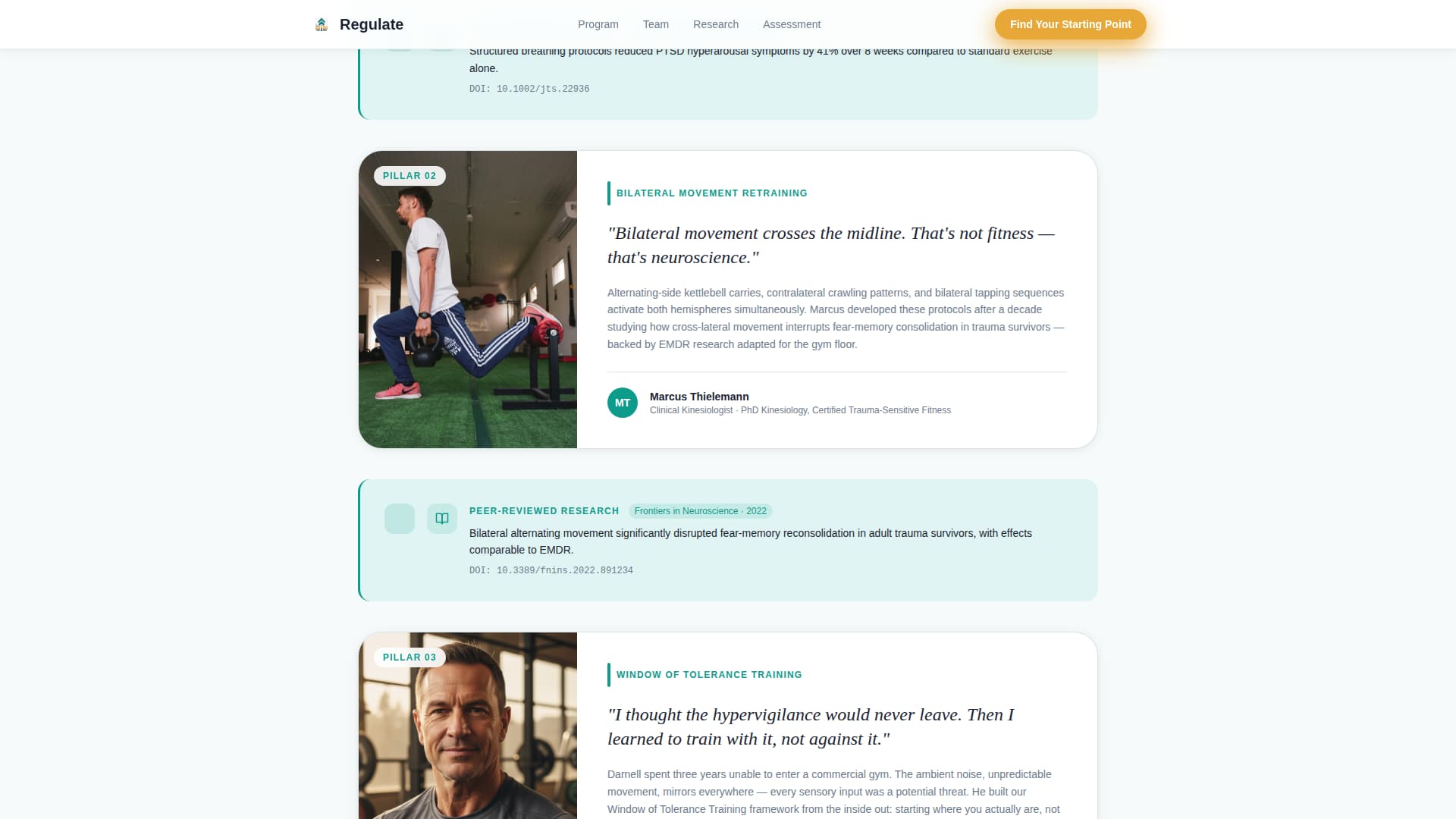 PTSD Care Reviews Website Template