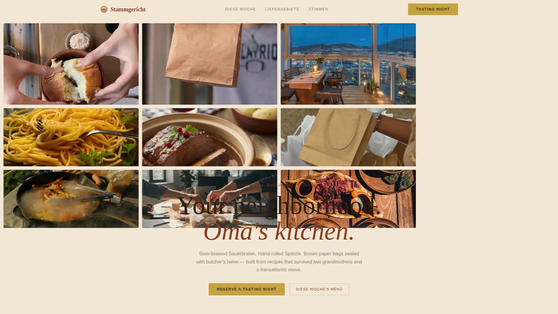 Kitchen — Local European Delivery Landing Page Template