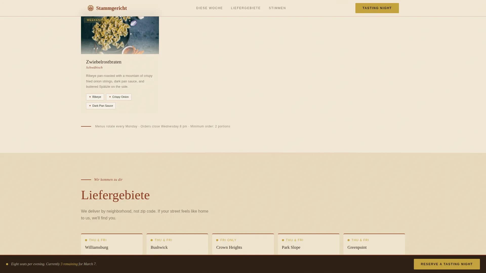 Kitchen — Local European Delivery Landing Page Template