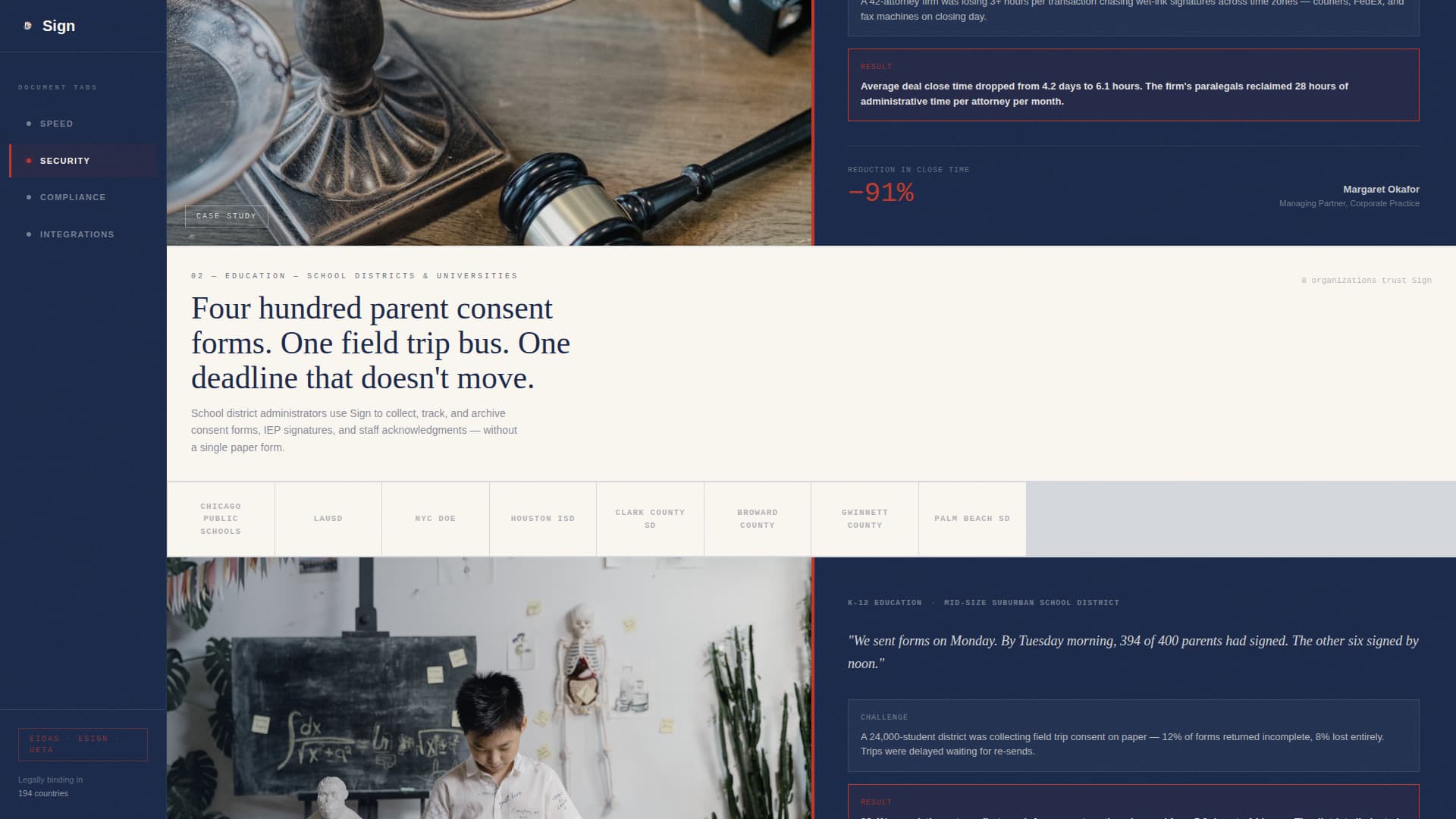 LegalTech & Compliance Software Education Website Template
