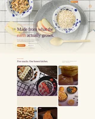 Graze — Ancient Grain Snacks Landing Page Template
