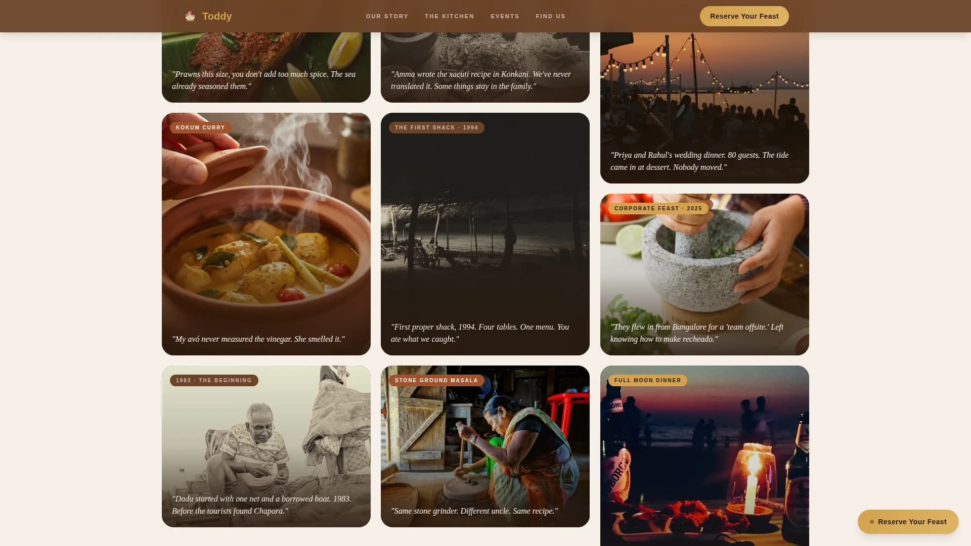 Regional & Specialty Restaurant Professional Website Template
