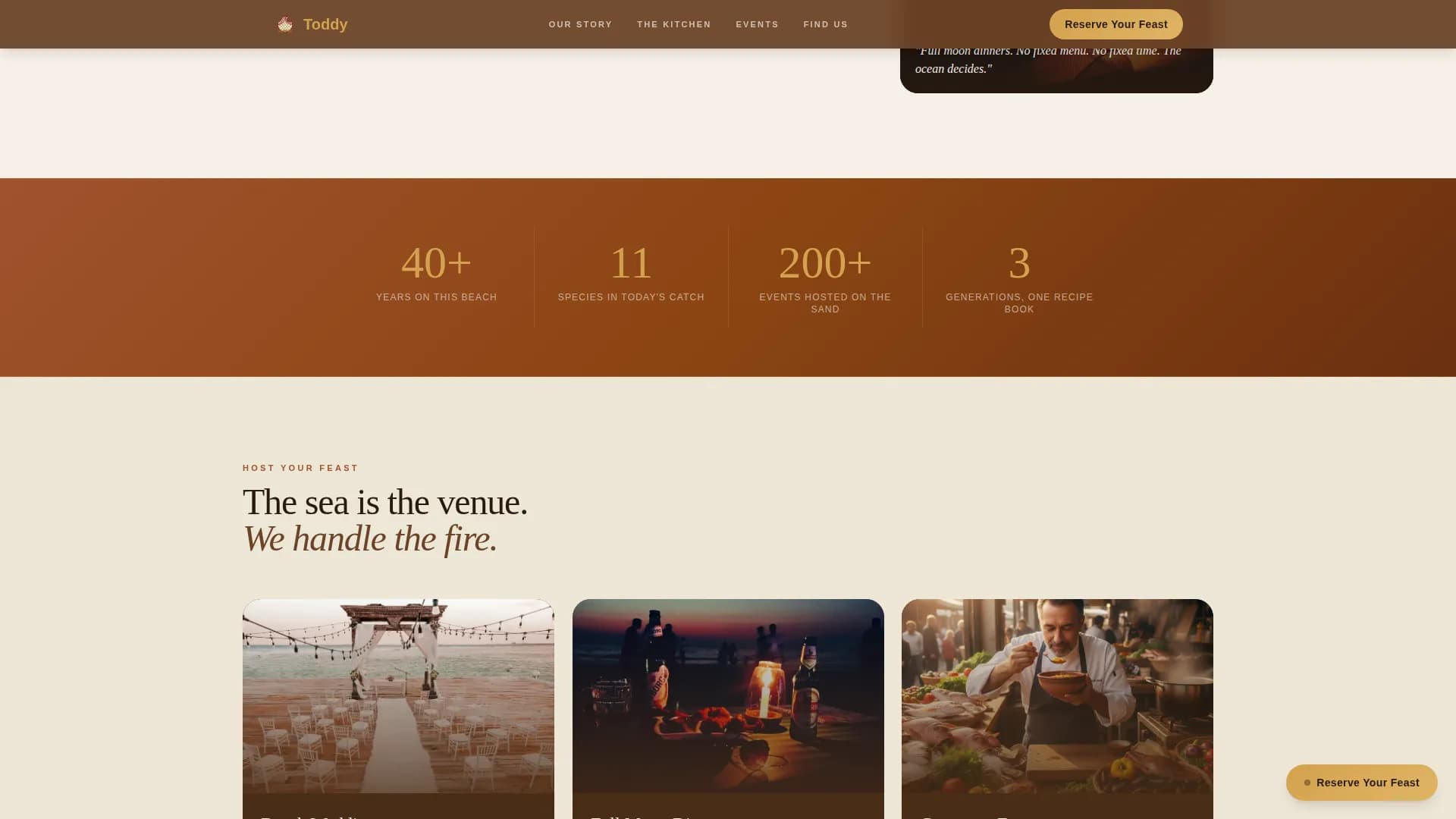 Regional & Specialty Restaurant Professional Website Template