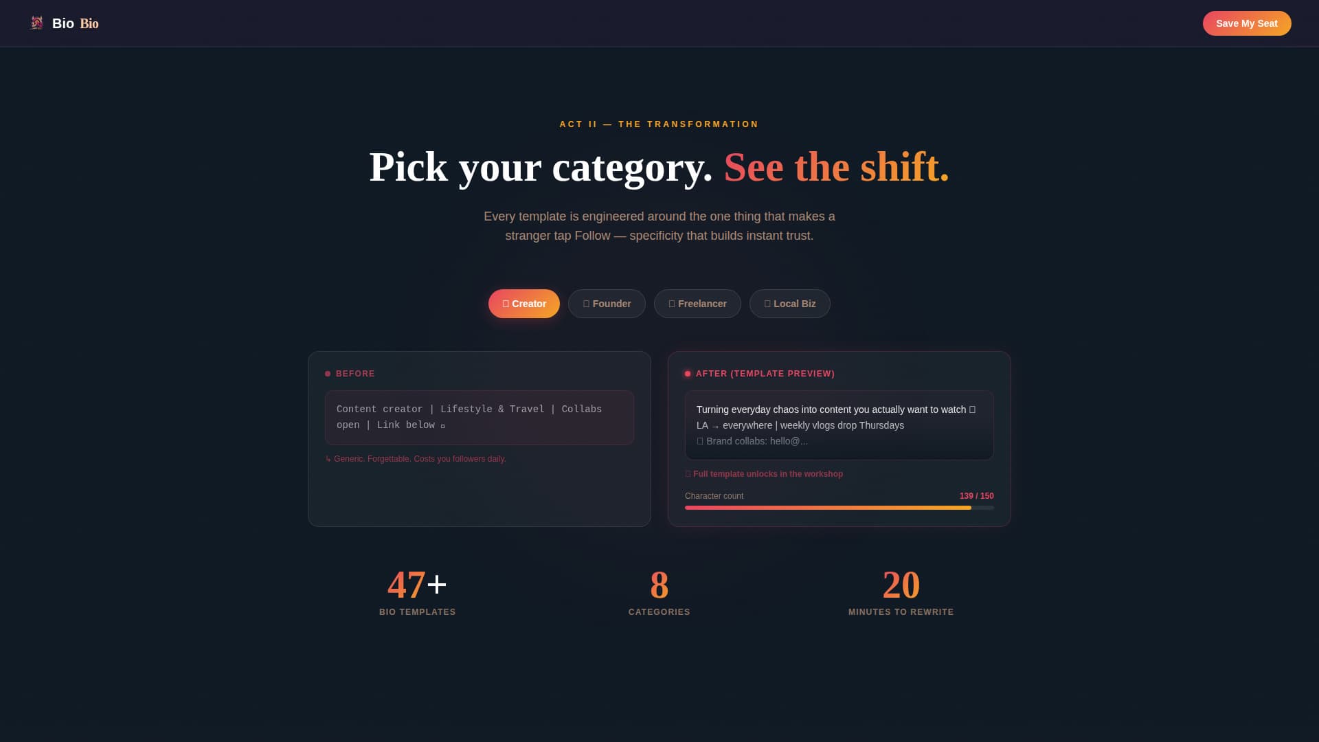 Instagram Content Reviews Website Template