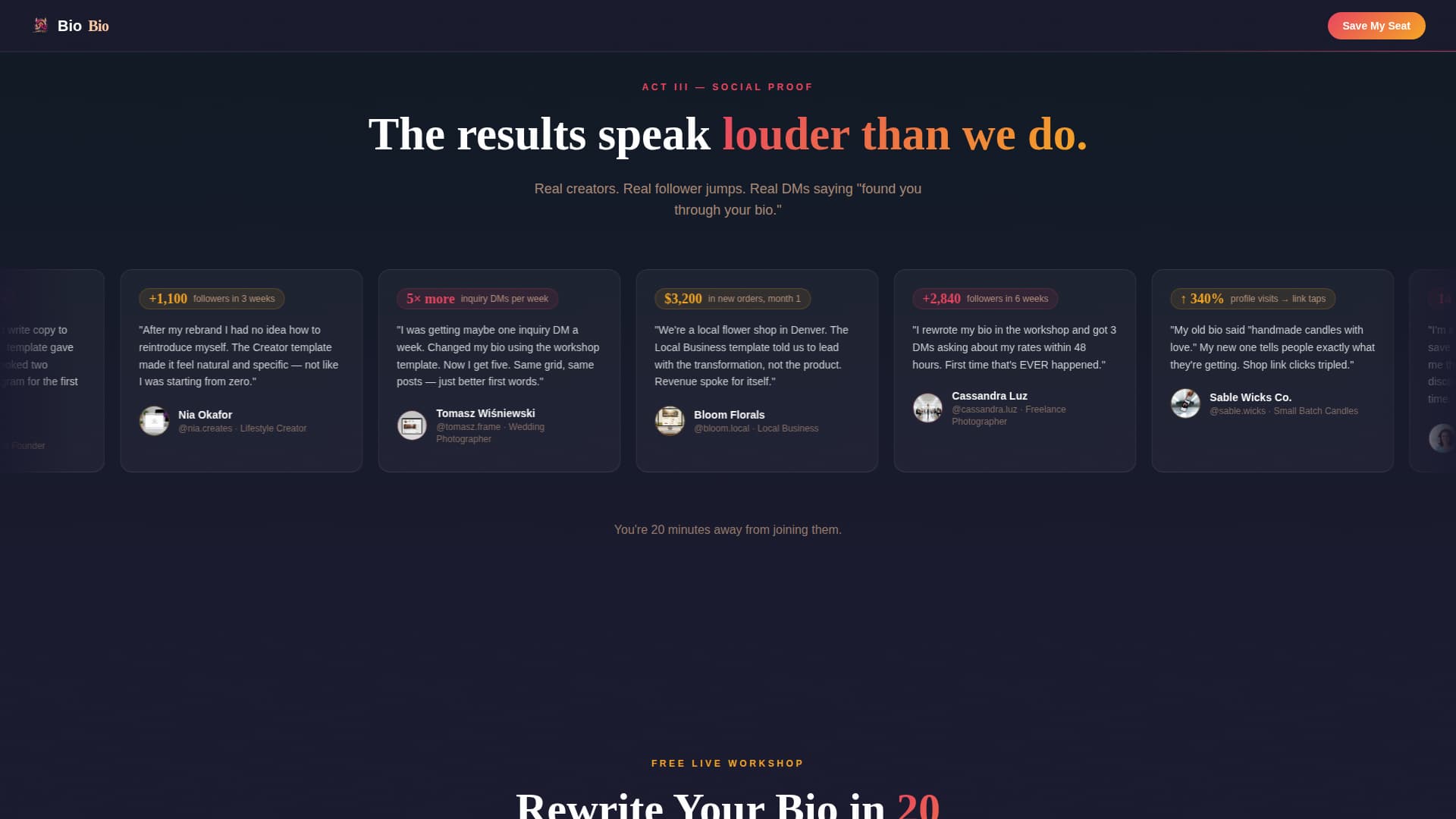 Instagram Content Reviews Website Template