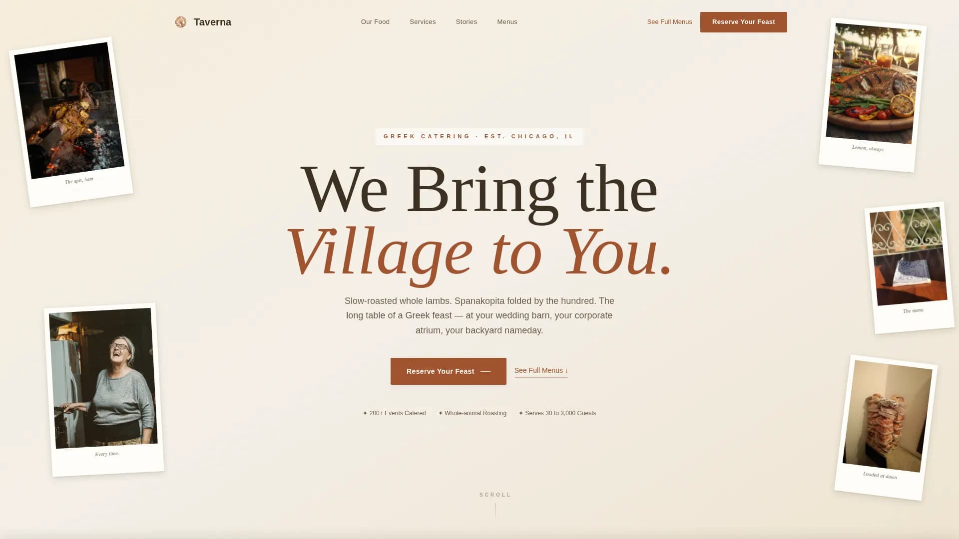 Greek Dining Booking Website Template