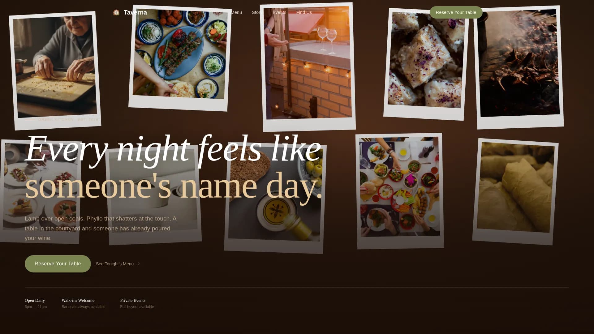Regional & Ethnic Restaurant Professional Website Template